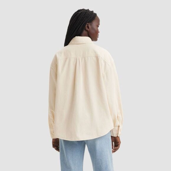 Open Box - Levi's -  Women's Long Sleeve Orion Corduroy Button-D White - Picture 2 of 2